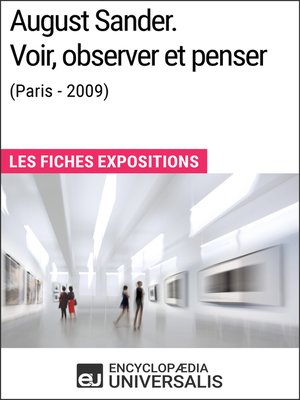 cover image of August Sander. Voir, observer et penser (Paris--2009)
